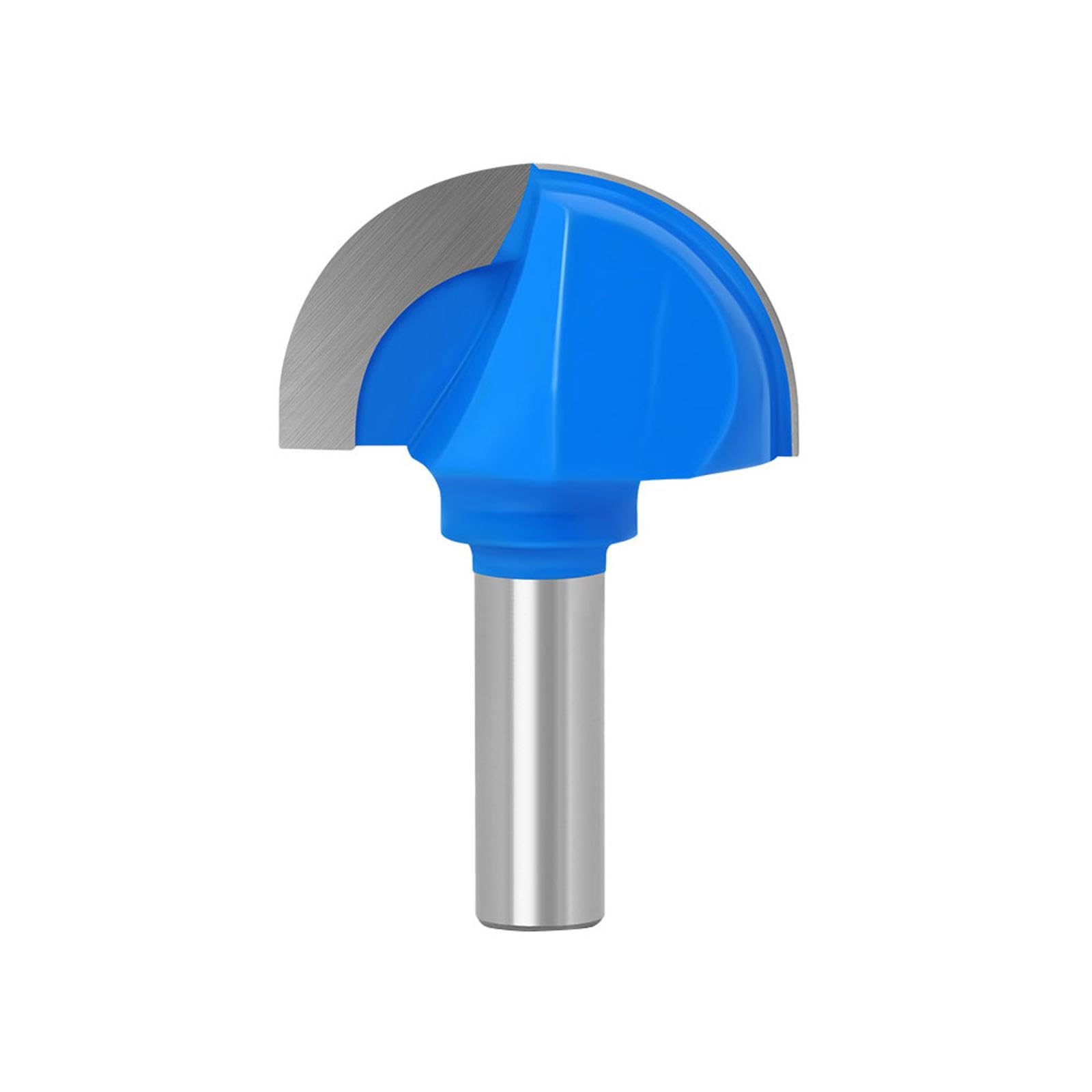 Core Box Router Bit, 2 Flutes Round Nose Tipped Router Bit Universal Woodworking Tool for Trimming Slotting Grooving - 1/2" Shank 2" Cutting Dia.