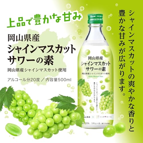 日本酒類販売 久米仙 岡山 ニッポンエール シャイマスカットサワーの素 500ml