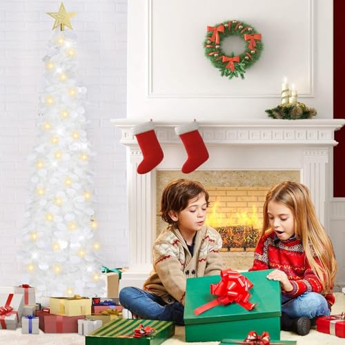 Hmasyo5ftpopupchristmastreewithtimerlightswhitetinselchristmastreecollapsibleartificialpencilchristmastreeforindoorhomeapartmentporchholidaypartydecorations Urban Country Home Decor Hmasyo 5 ft pop up christmas tree with timer lights white tinsel christmas tree collapsible artificial pencil christmas tree for indoor home apartment porch holiday party decorations urban country home decor