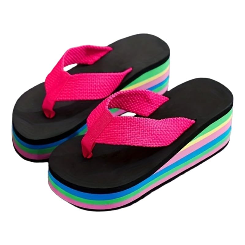 Ladies' slippers - thick-soled for height increase, comfortable and breathable, with a casual and fashionable design, suitable for both indoor and outdoor wear