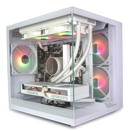 ionz Gaming PC - Desktop Computer, Ryzen 5 5600, NVIDIA RTX 5060,16GB RAM 1TB NVme SSD, 240mm AIO, Windows 11, 600W 80+ PSU, WiFi, (KZ 900, White) - Image 3