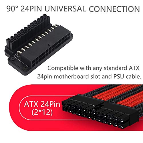 Adattatore di alimentazione della scheda madre ATX da 24 pin femmina a 24 pin maschio Adattatore di alimentazione da 90 gradi Connettori del computer della scheda madre utilizzati per - Alimentatore - Immagine 1