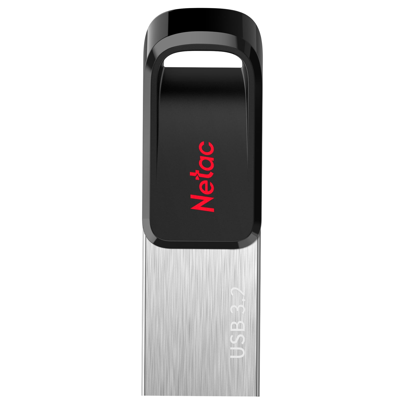 Netac UM3 64GB USB Flash Drive Pen Drive Memory Stick Thumb Drive 64GB USB 3.2 Interface Read Speeds up to 120MB/s Metal case for Computers Monitor(New,Compact,Black and Silver Patchwork Colors)