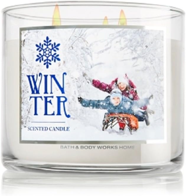 1 X Bath & Body Works 3 Wick Winter Scented Candle 2014