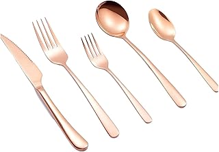 Rose Gold Silverware Cutlery Set – 30 Piece Flatware Set Stainless Steel 18 10 I - Compare price
