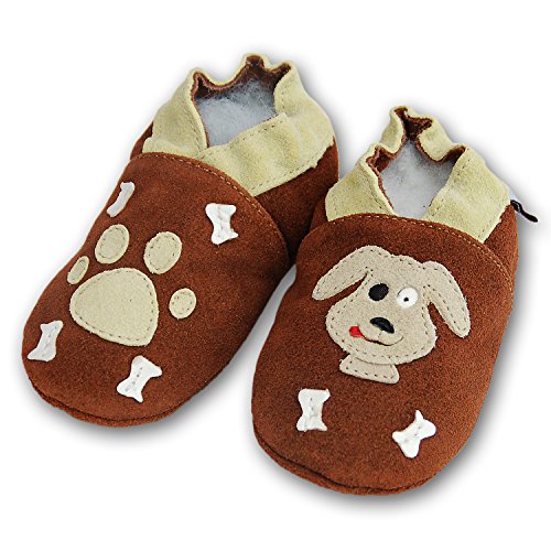 Krabbelschuhe aus Wildleder mit Piratenmotiven für Jungen