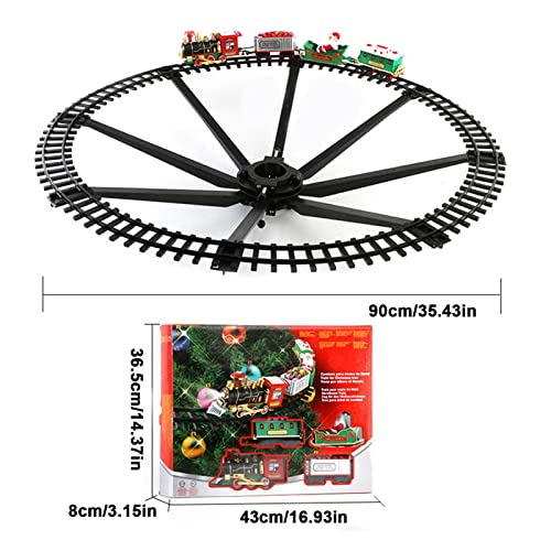 Weihnachtszug Set Spielzeug, Klassisches Kinderspielzeug Mit Licht, Sound Und Schienen, Weihnachts-Eisenbahn-Zugset Mit Schienen Und 4 Autos, Mini-Zugmodell Geschenke Für Kinder Jungen Mädchen