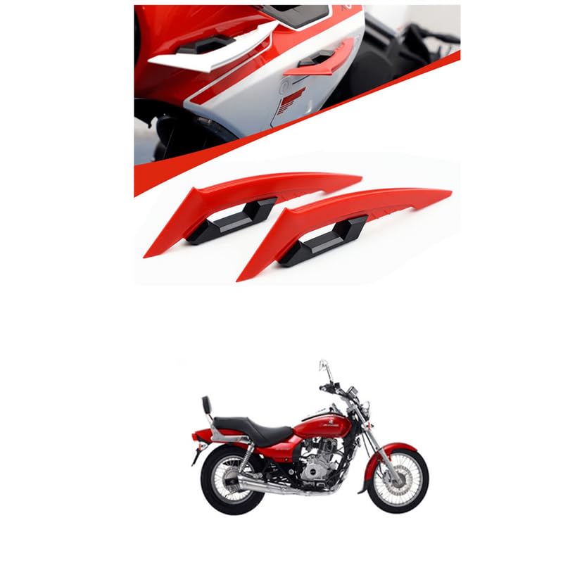 LOVMOTO Universal Aerodynamic Wing Spoiler Helmet Fairing 2 Pieces Motorcycle Winglets Motorcycle Front Side Spoiler Aerodynamic Wing Kit Red Comfortable with Aven-ger 220-image-9