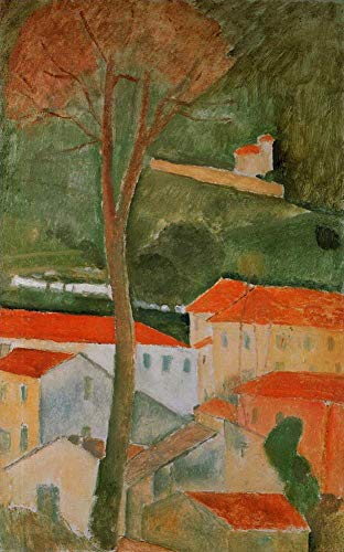 Peinture à l'huile paysage Modigliani faite main par des académiciens