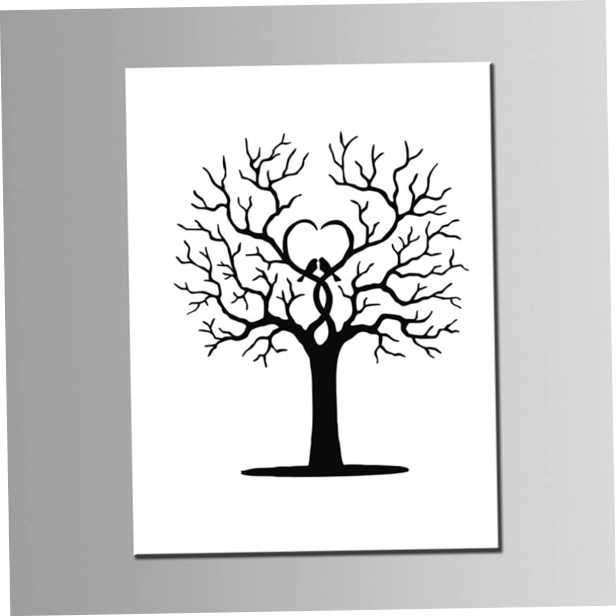 jojofuny 3 Stücke 40 Einzigartige Fingerabdruck Baum Gästebuch 60cm Benutzerdefinierte Hochzeit Gast Zeichen-in Für Party Geburtstag Jahrestag