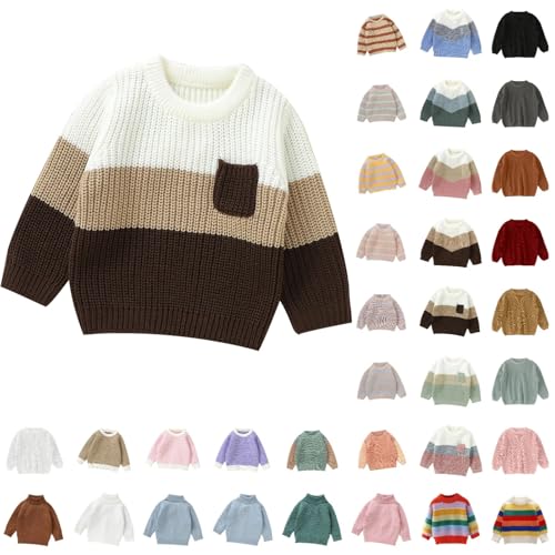 Baby Girl Boy Knit Sweater Long Sleeve Crewneck Embroidered Pullover Sweatshirt Infant Newborn Soft Warm Fall Winter Clothes2