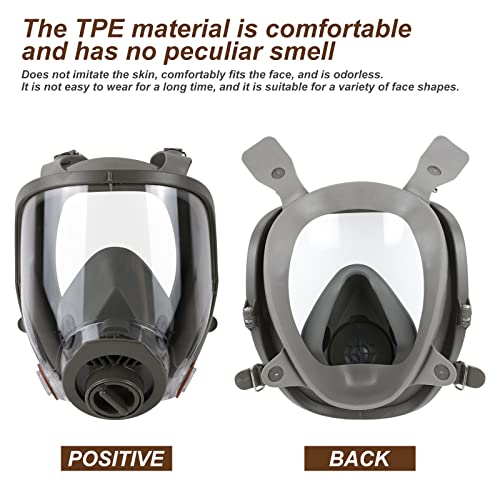 Reusable Full Face Mask With Activated Carbon Air Filter For Protection From Gases, Dust, Spray Paint, Welding, Chemicals And Other Work #TOP5