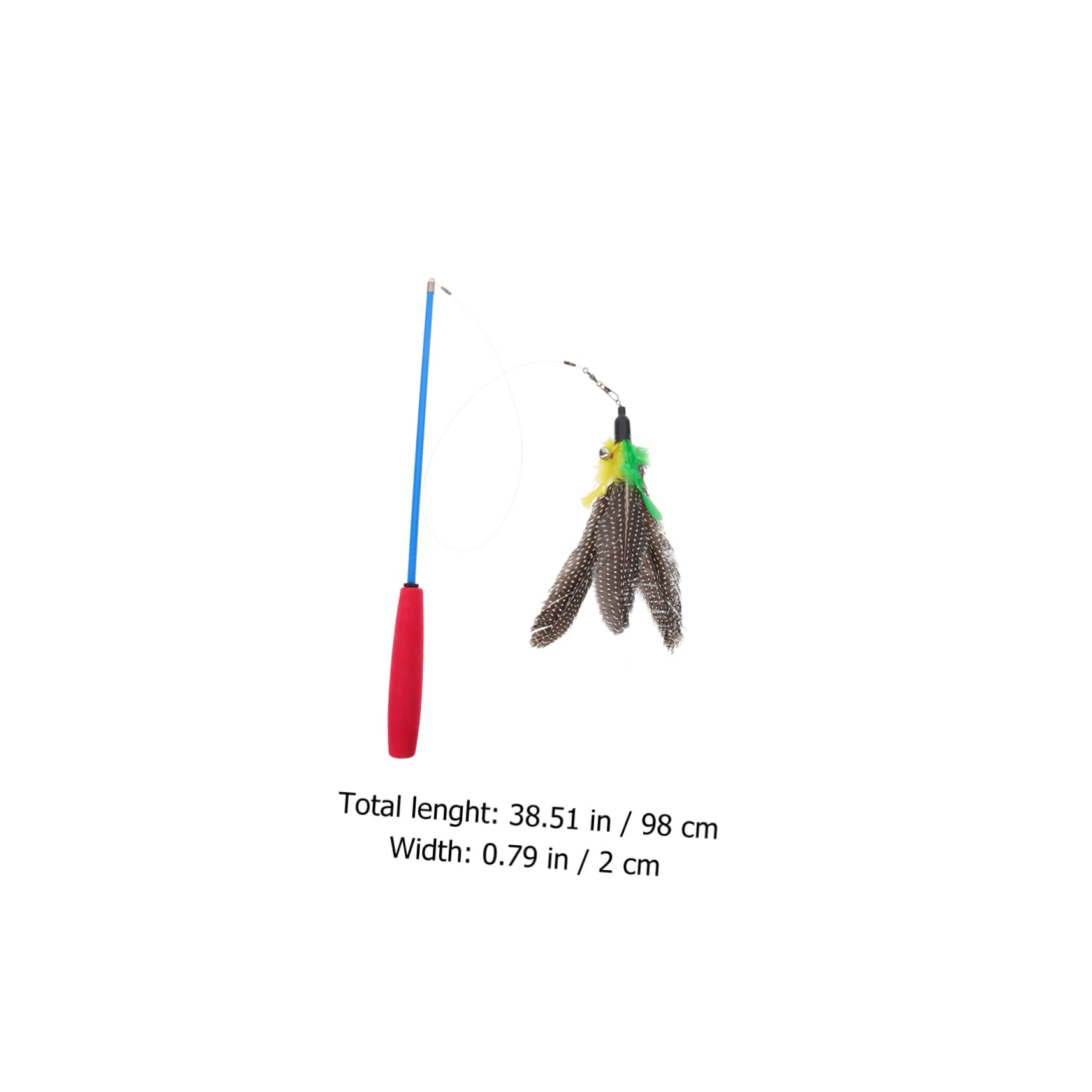 SUPVOX 4ensembles Canne Télescopique pour Chat avec Tête De Teasing De Jouets Interactifs pour Chats Stimule Instinct De Chasse Et Favorise Le Lien avec Votre Animal