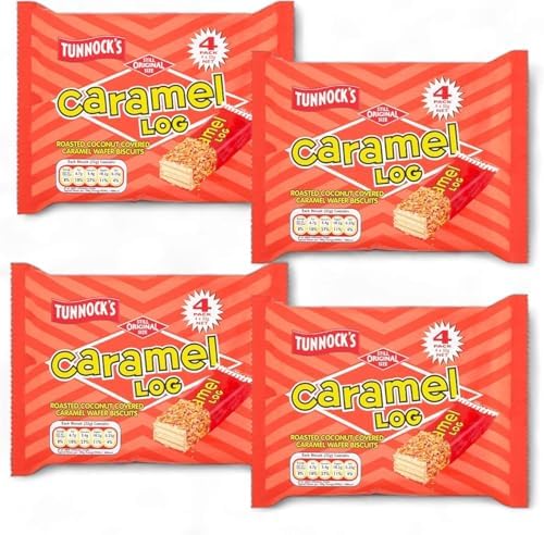 Tunnock's Caramel Log Wafers - 4 x 4 Pack