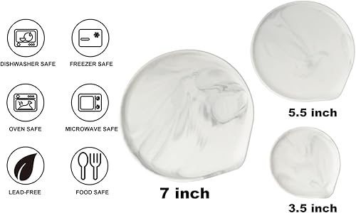 Miniatura 6 de Soporte para cuchara, soporte de cuchara de cerámica para encimera de cocina, apto para lavavajillas, decoración de mármol, soporte para cuchara