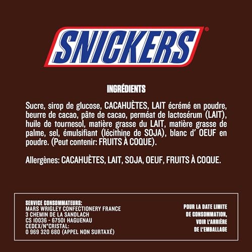 Barre Chocolat au Lait, Cacahuètes & Caramel - Grand format - 40 barres chocolatées individuelles de 50g - 2kg – Image 6