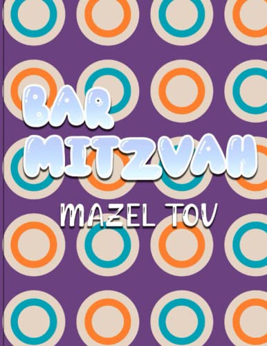 Bar Mitzvah Mazel Tov: 13th Birthday Boy, Jewish Guest Signing Family and Friends Party Keepsake