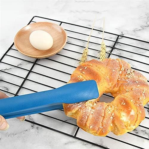 Cooking Tongs Tongs,Candy Colors Plastic Food Tongs Non-Slip Heat-Resistant Serving Tongs Kitchen Tongs BBQ Tools Accessories Tongs(Red)