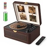 Kegaudio Lecteur CD Portable Bluetooth avec Design Rétro PU Marron...