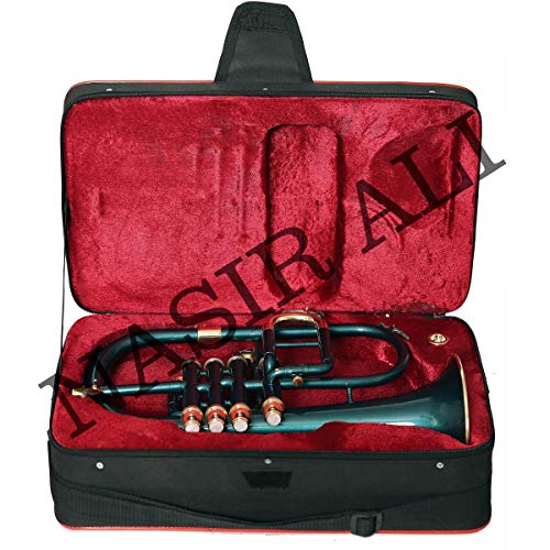 NEW NASIR ALI FLUGEL HORN 4 VALVE Bb PITCH GREEN
