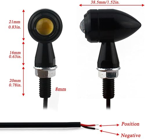 Miniatura 4 de Boldness Motocicleta Mini LED luz de señal de giro bala moto intermitente luz de metal sólido moto led 12 V para Harley