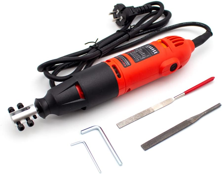 Toplionace 220 V Electric Piston File Metal Trim Deburring Machine The Grinding Tool 200 W Hub 4 mm Frequency 0-4000 T/min
