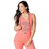 High quality Zumba Fitness Sleeveless Hoodie Top, Todo el año, Mujer, Color Coral Craze, tamaño Extra-Small