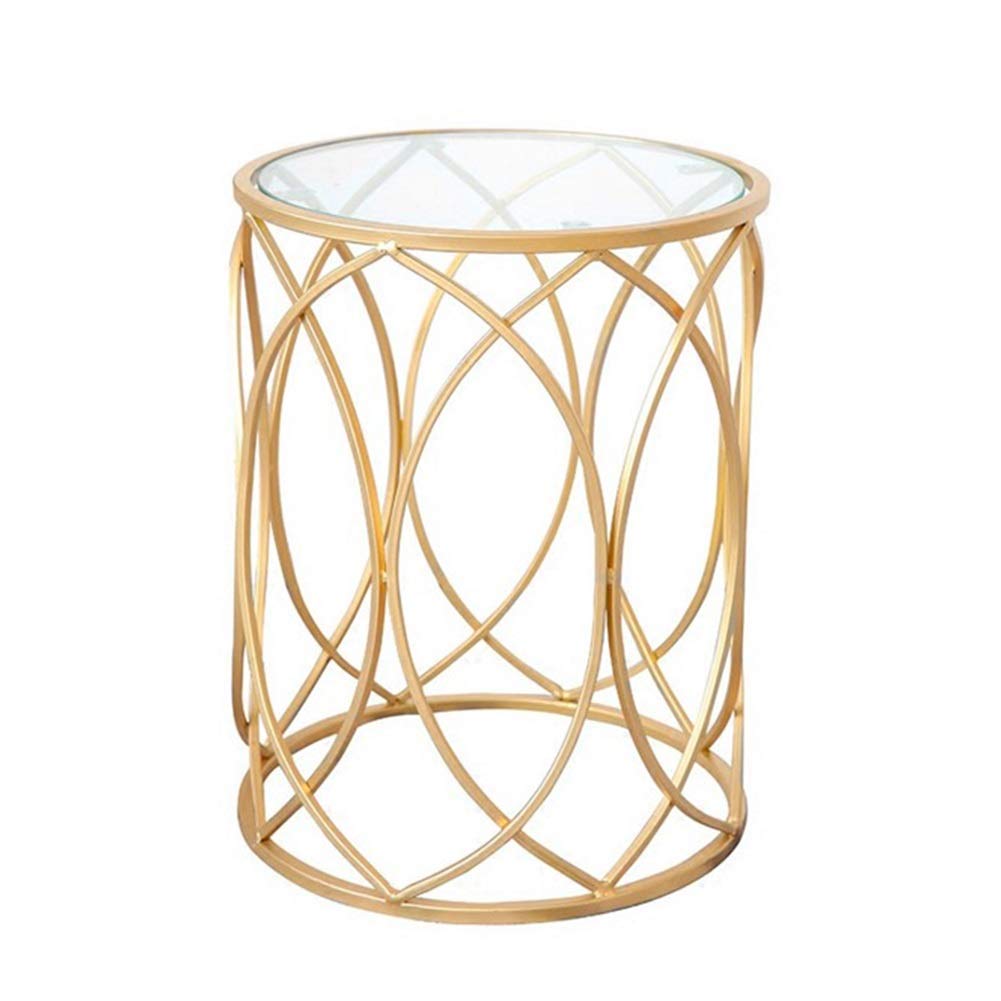 Table basse ronde en verre renforcé securit haute résistance de style nordique