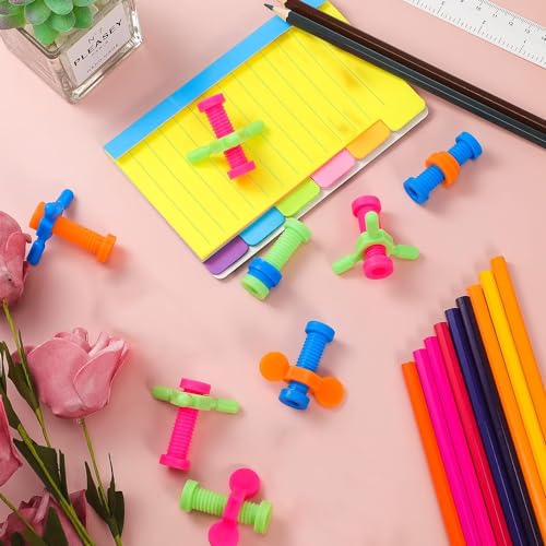 Fun Express Fidget Pencil Toppers for Kids - Bulk Set of 48 - Classroom Teacher Supplies