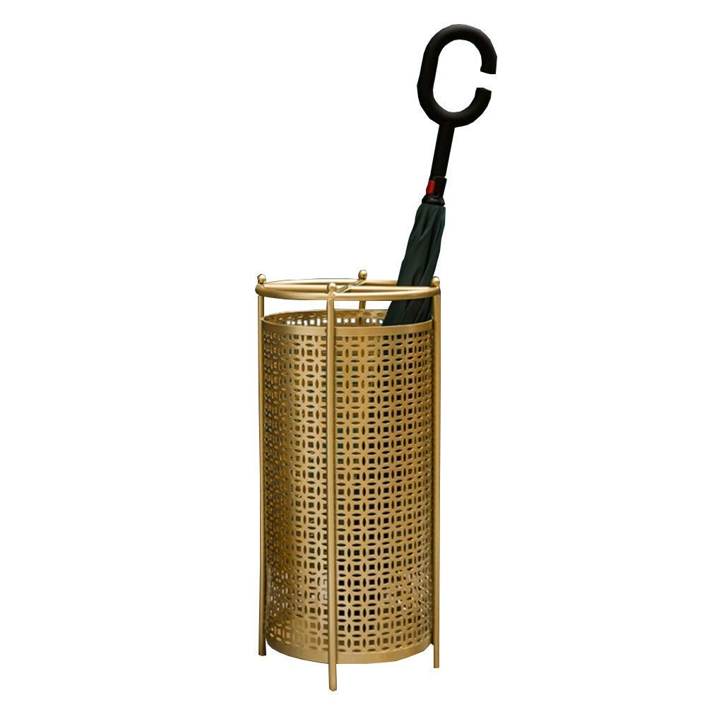 Sywlwxkq Umbrella Stands,Umbrella Stand Wrought Iron Light,Home Hotel Lobby Umbrella Bucket,with 4 Hooks to Hang Folding Umbrella