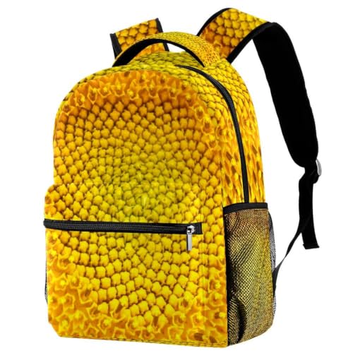 Mochila casual multicolor con girasoles para paseos de verano y jornadas de estudio