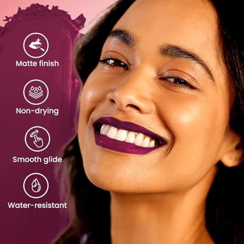 Image of Swiss Beauty Pure Matte Creamy Lipstick | Non-drying, Highly pigmented Lipstick | Shade- Burgundy, 3.8gm|