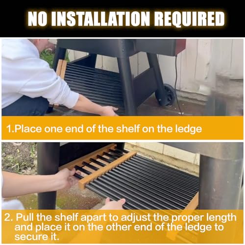 Estante para parrilla ajustable de acero inoxidable plegable compatible con Traeger Pro 7