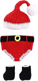 PythJooh Baby,Clothing,Baby Boys 0-24m,Accessories,Hats & Caps PythJooh Newborn Baby Christmas Knitted Costumes Infant Girl Boy Crochet Shorts + Beanie Hat + Booties Photo Props Set
