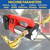 WUDLEP 260W Cordless Fuel Transfer Pump, Diesel Fuel Mover with 2 Pcs 3000mAh Lithium Battery, 12L/min Portable Commercial Self-Priming Pump for Diesel, Kerosene - Image 3