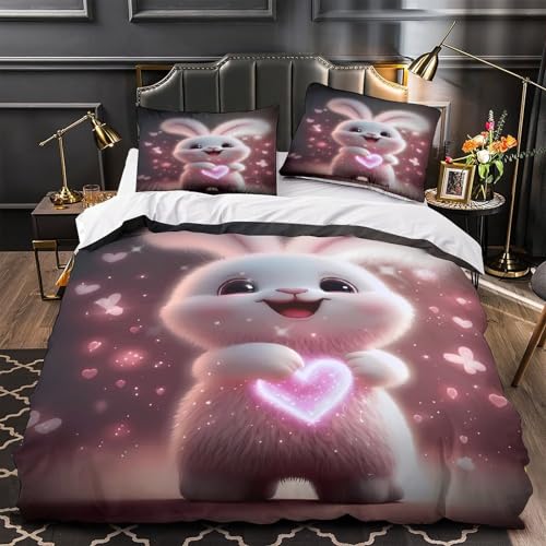 Housse de Couette Ours Mignon 220x240cm en Microfibre pour Lit King - 2