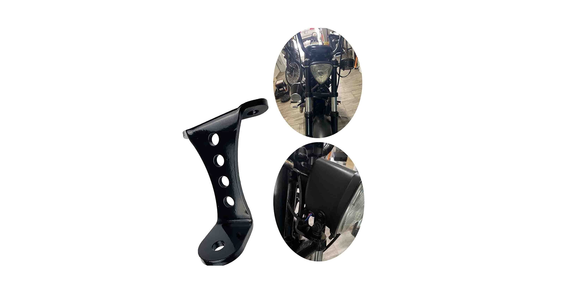 Amazon.com: No-Brow Headlight Mount BLACK Harley Sportster