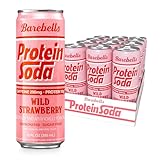 Barebells Protein Soda Wild Strawberry Sugar Free 10g Protein 200mg Caffeine B Vitamins Sparkling Energy Drink Ready to Drink 12 Fl Oz