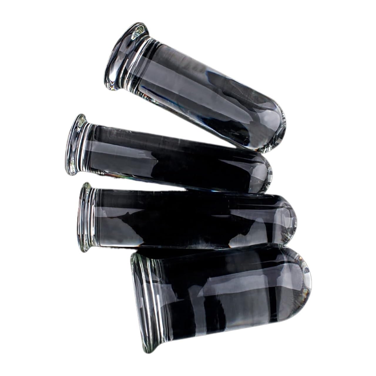 Perline anali Grande cristallo di cristallo Dildo Plug anale Butt plug Dildo di vetro con ventosa, 4 cm ~ 6 cm di spessore Plug anale di vetro Plug anale Massaggio prostatico