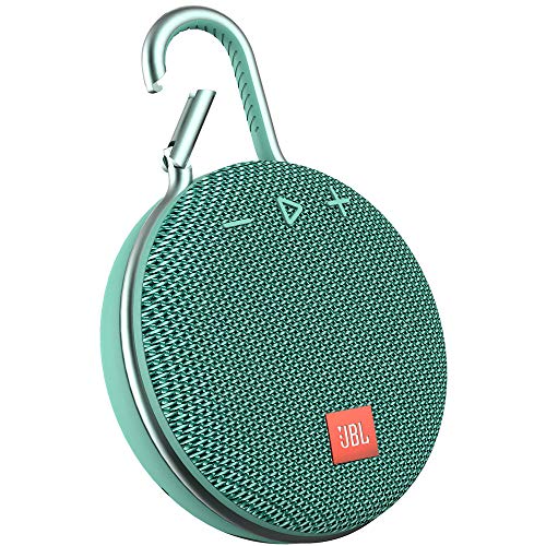 Image of JBL Clip 3, Wireless Portable Bluetooth Speaker with Mic, JBL Signature Sound, Integrated Carabiner, Vibrant Color Options with IPX7 Waterproof & AUX (Teal)
