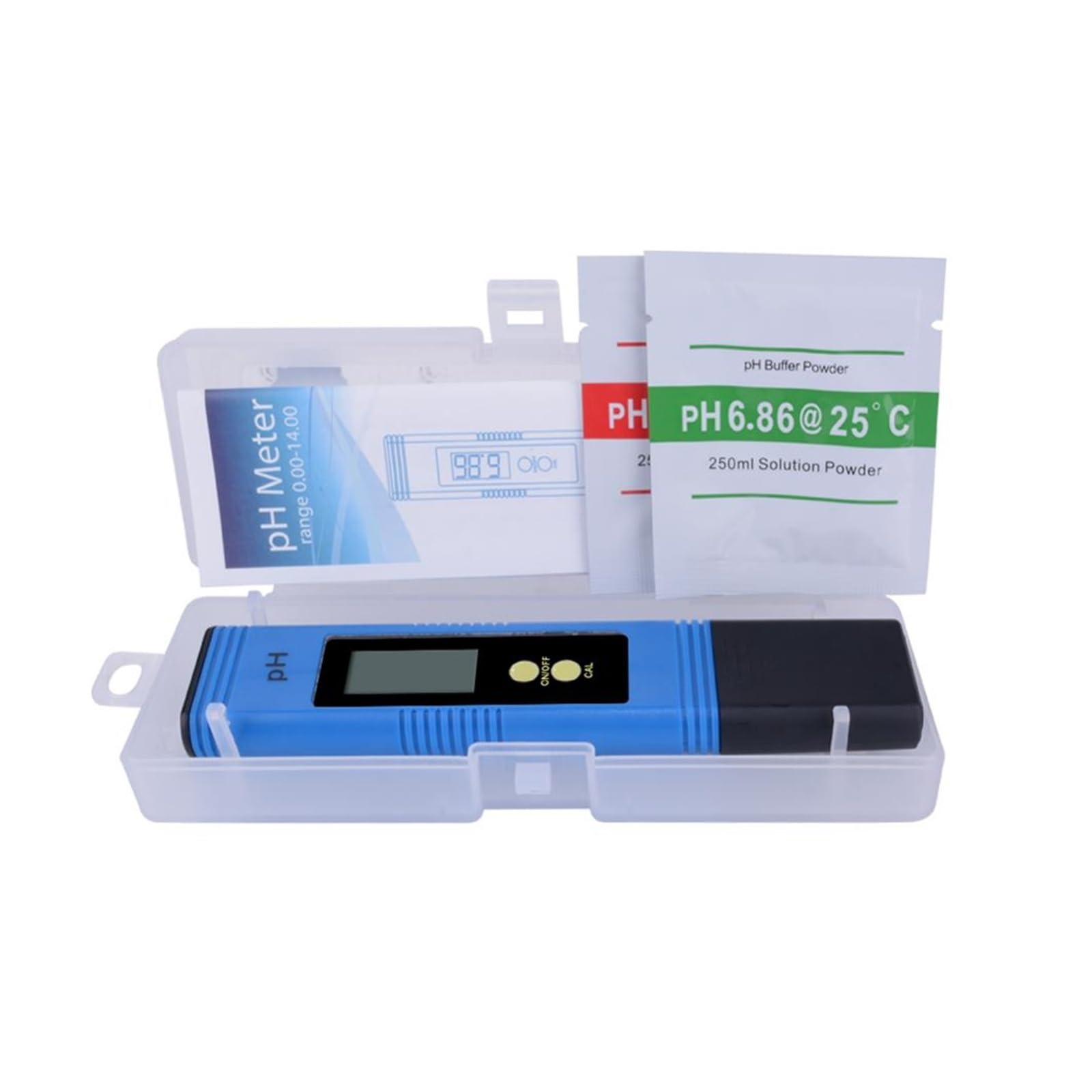 Probador de PH para Agua Protable LCD Digital PH Meter Pen de Tester Acuario Piscina Agua Vino Orina ph-2 (Blue ph)