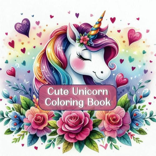 Cute Unicorn Coloring Book for Girls: Mystical Rainbows, Sparkling Hearts and Blooming Flowers (Varius Chronicles Educational & 
