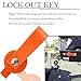SUONE 2 Packs Surge Brake Lockout Key/Lock Out Key with Heavy Duty Strap Side Brake Lockout Bracket for UFP Surge Brake Trailer Compatible with A-60, A-70, A-75, A-84