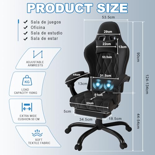 JUMMICO Gaming Chair with Footrest UK Review: Pocket Spring at Budget Price