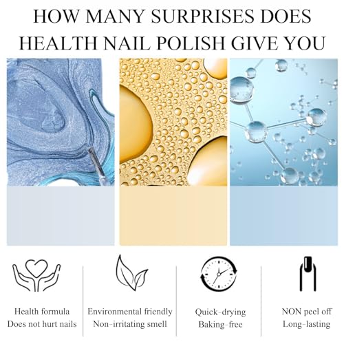 TBeautfave Nail Polish Set Nude Nail Varnish Sets, Quick Dry & Long Lasting Red Purple Nail Polish, Water Based Natural Nail Varnish Sets for Women DIY Nail Art - No Need Cure - Image 6