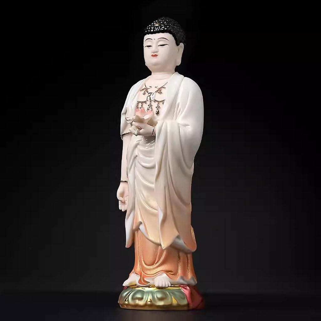 Posąg Buddy do wnętrz Domowy Stojący Ceramiczny Posąg Buddy Ozdoby Biuro Salon Zen Ozdoby Dekoracyjne Ozdoby Medytująca Figurka Buddy Rzeźba