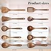 HAKSEN Wooden Spoons for Cooking, 10PCS Natural Acacia Wood Kitchen Utensils Set, Wooden Utensil Set for Nonstick Cookware, Smooth Finish, Sturdy & Durable #1