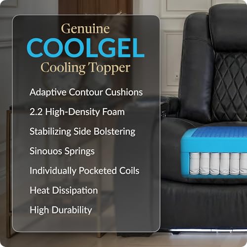 Image of Seatcraft Diamante Home Theater Seating Black Row of 3 | Italian Leather, Wall Hugger, Zero Gravity, Powered Headrest, Power Recline, Zero Gap, USB charging