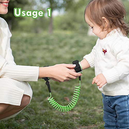 KWANITHINK Toddler Leashes for Walking Dinosaur, 2 in 1 Kids Safety Harness + Anti Lost Wrist Link with Lock, Baby Leash Harness for Walking Boys and Girls