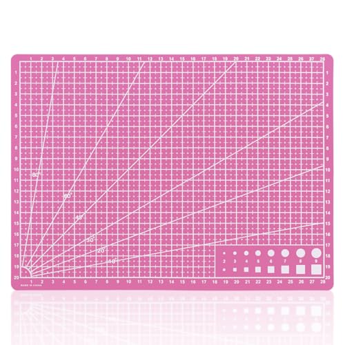 Image of Housoutil A4 Craft Cutting Mat 11.81 X 8.66 X 0.07 in Non-Slip Cutting Pad for Crafts Engraving Art Mat for Sewing Quilting Scrapbooking Diy Art Projects